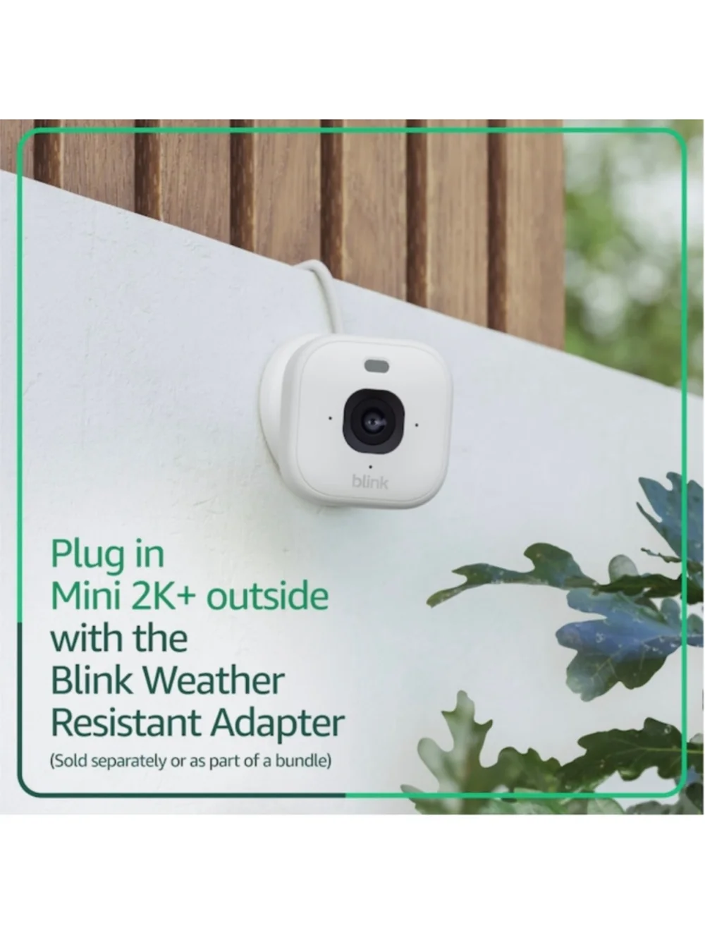 NEW Blink Mini 2K+ Indoor/Outdoor Security Camera, One Size, White
